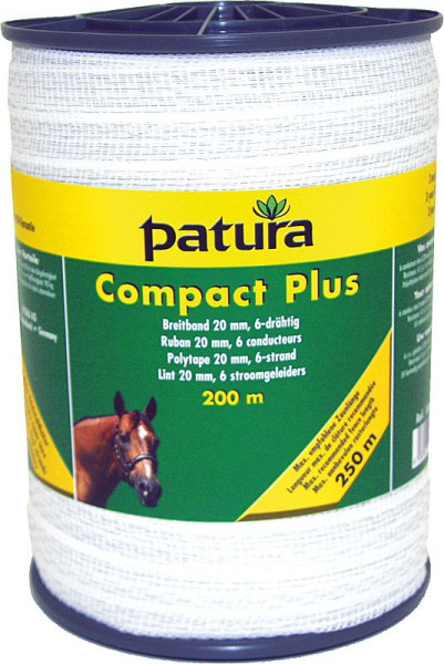 Patura Compact Plus Breitband 20mm, 400 m Rolle 6 Niro 0,20 mm, weiss, 186800