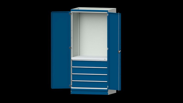 ANKE Werkbänke Basisschrank modulares Schranksystem, Modell 2409, 1015 x 720 x 2200 mm, RAL 7035/5010, 631.230
