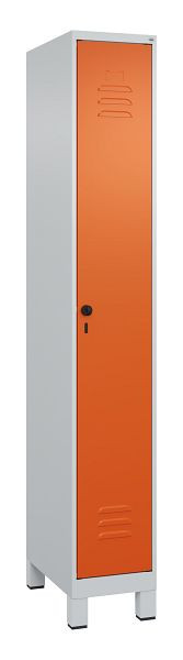 C+P Umkleidespind Classic PLUS, Füße, 1950x300x500mm, 7035/2004, Drehriegel, 080010-10 S10037