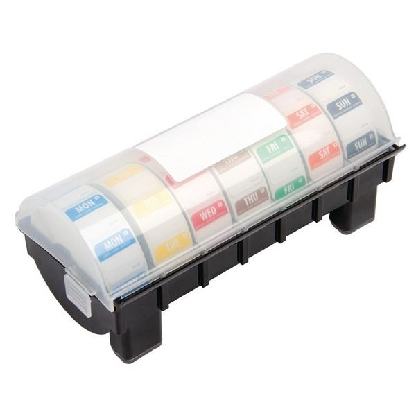 Hygiplas Etikettenset 2,5cm mit Spender, farbcodiertes Design, GH473