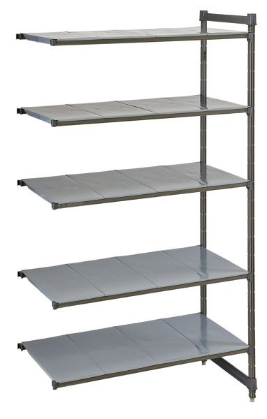 Cambro Camshelving® Basics Plus geschlossene Anbaueinheit, 190 kg pro Fachboden, 5 Fachböden, 54 x 117,5 x 214 cm, CBA214884S5580