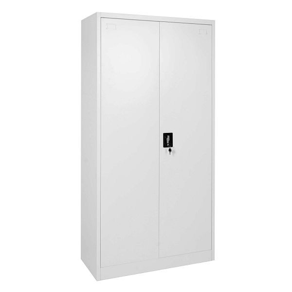 Mendler Aktenschrank HWC-H17, Stahlschrank Büroschrank, 2 Türen, 185x90cm grau, 72733