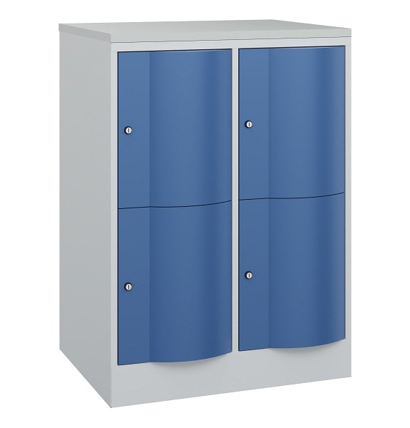 C+P XL-Schließfachschrank Resisto, H1077xB772xT640mm, 7035/5023, 8472-273 S10098