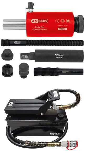 KS Tools Hydraulik- Einheit 16t, mit Luft-Hydraulik-Pumpe, 440.9991