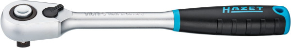 Hazet HiPer Feinzahn-Umschaltknarre, Sicherheitsverriegelung, Vierkant massiv 12,5 mm (1/2 Zoll), 916HPS