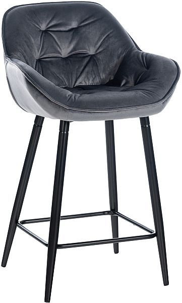 CLP Barhocker Gibson Samt, dunkelgrau, 319606, 4251756467142