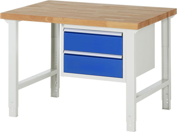RAU Werkbank Serie 7000 - Modell 7125, B1250 x T900 x H790-1140 mm, 13-7125A1-129B4H.11