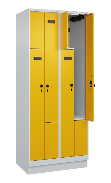 C+P Z-Spind Evolo PLUS, Sockel, 4 Fächer, 1950x800x500mm, 7035/1004, Drehriegel, 049023-224 S10000