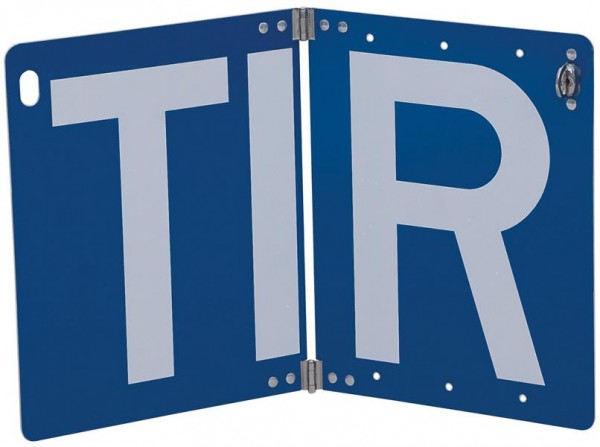 SIGNUM TIR-Schild, Aluminium, klappbar, T3003