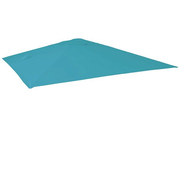 Mendler Ersatz-Bezug für Luxus-Ampelschirm HWC-A96, Sonnenschirmbezug, 3,5x3,5m (Ø4,95m) Polyester 4kg, türkis, 76855