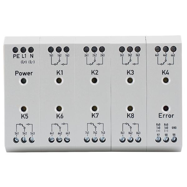 JUMO Externe Relaisbaugruppe, AC/DC 20 bis 53 V, Schnittstelle RS422/RS485, 00405297