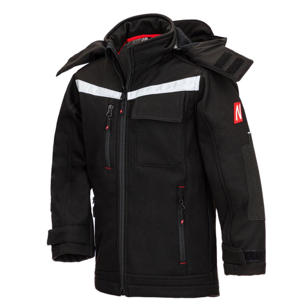 NITRAS MOTION TEX KIDS, Softshelljacke, schwarz, Größe: 128, VE: 10 Stück, 7180KIDS-128