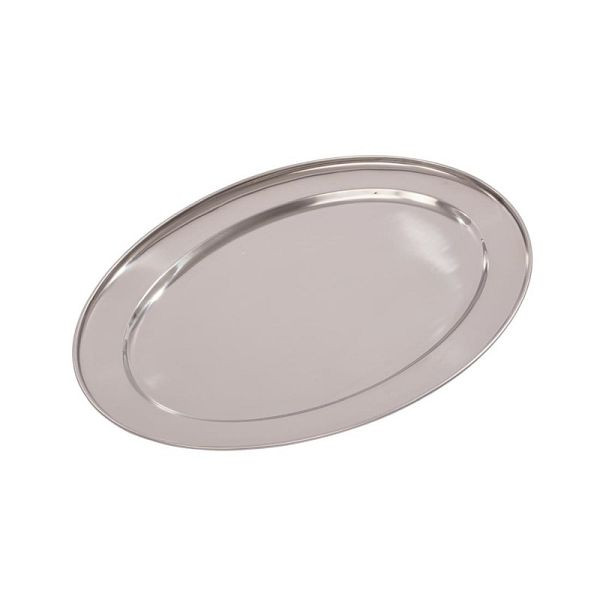 Olympia ovales Serviertablett, Edelstahl 50cm, einzeln verkauft, K367