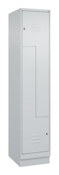 C+P Z-Spind Classic PLUS, C Z-Spind, Classic PLUS, Sockel, 2 Abteile, 1950x400x500mm, 7035/7035, Zylinderschlösser, 080023-122 S10024
