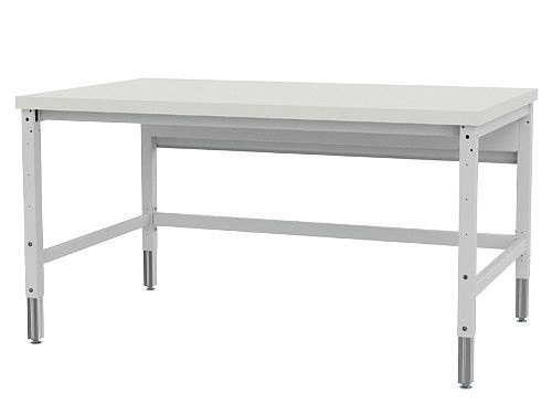 Bedrunka+Hirth Packtisch Komfort, Grundtisch, Kurbelverstellung, Maße: 1500 x 900 mm, Material Arbeitsplatte: MDF-Platte mit HPL-Belag, PT4150KU90H