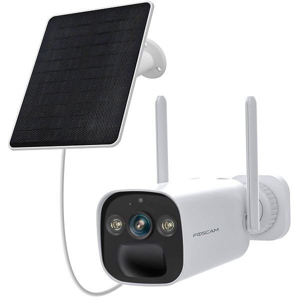 FOSCAM BP4 batteriebetriebene 2K 4 MP WLAN-Überwachungskamera inkl. Solarpanel, fspb4w