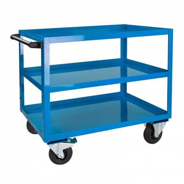 ADB Tischwagen/Montagehilfswagen mit 3 Etagen, Farbe: Lichtblau (RAL 5012), Maße BxHxT: 1000 x 915 x 500 mm, 21044