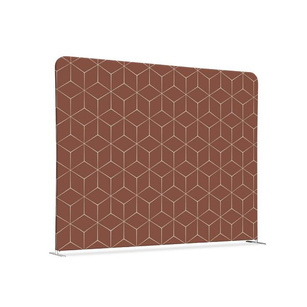 Showdown Displays Textil Raumteiler 150-150 Doppel Hexagon Rost, ZWSE150-150SSK-DSI17