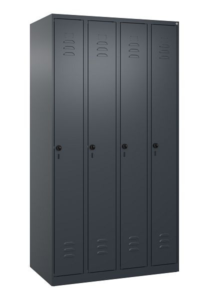 C+P Umkleidespind Classic PLUS, 4 Abteile, 1850x1000x500mm, 7016/7016, Drehriegel, 080000-49 S10010