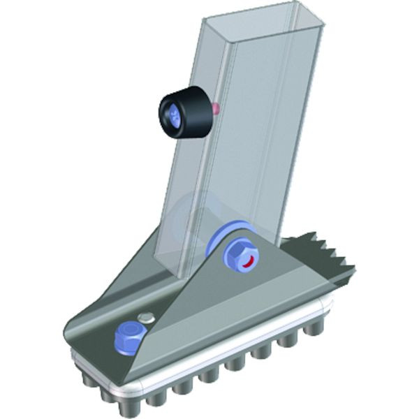 ZARGES Schwenkfuß mit Gummiauflage 125 x 50 mm, 40226, 4003866402267
