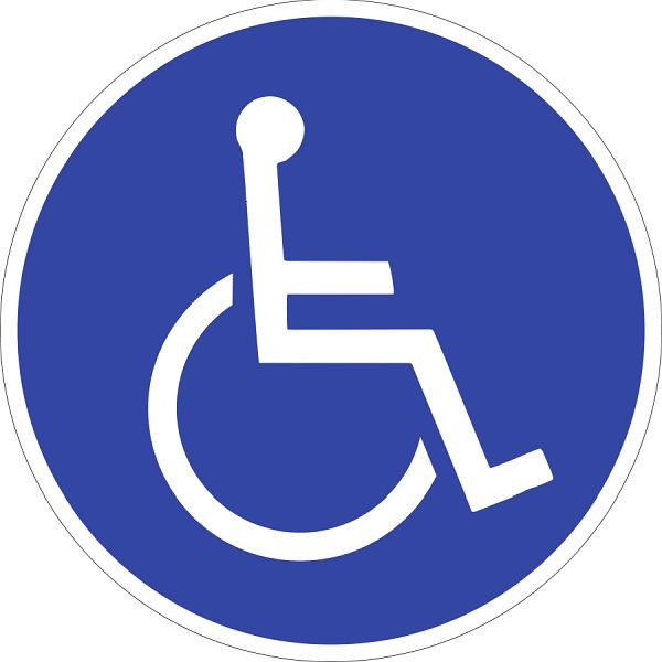 Moedel Rollstuhlfahrer, Folie, Ø 50 mm, VE: 10 Stück/Bogen, 98662