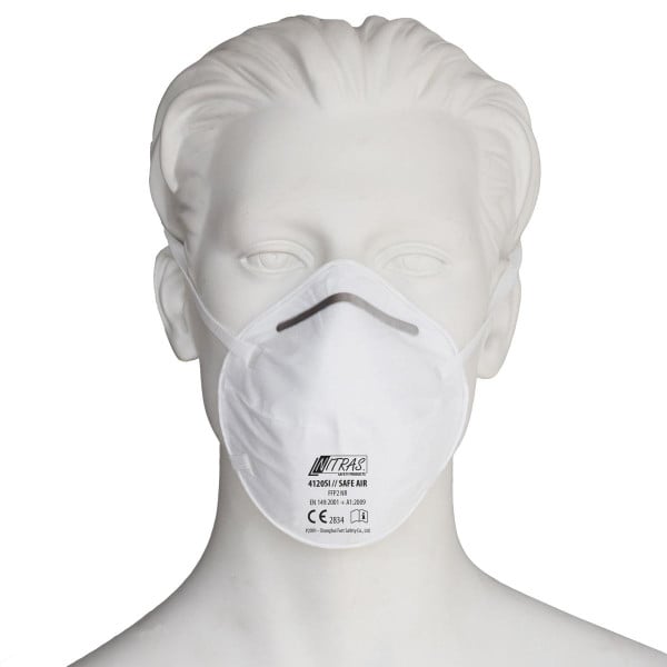 NITRAS SAFE AIR, Atemschutzmaske, Klasse FFP2 NR, ohne Ventil, Box, VE: 400 x 20 Stück, 4120SI