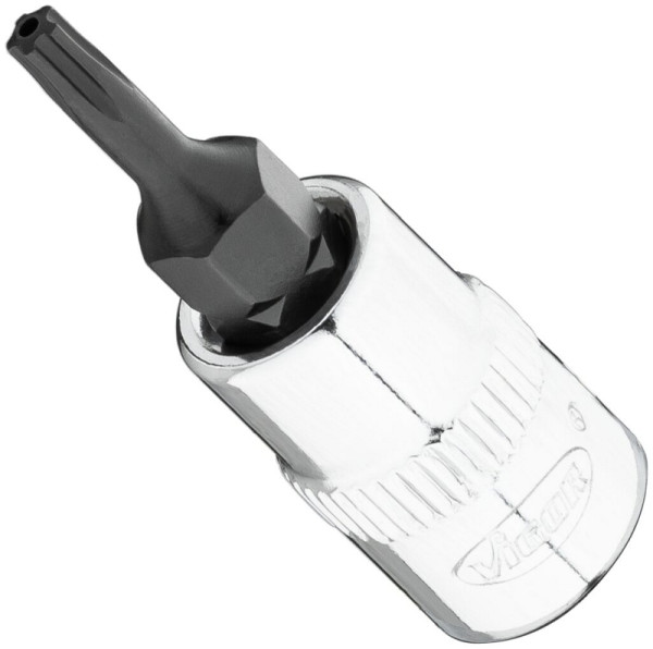 VIGOR T-Plus Schraubendreher-Einsatz, Vierkant 6,3 mm (1/4 Zoll), Innen 5-Stern Profil mit Zapfen, T10+H, V7037-IPR10