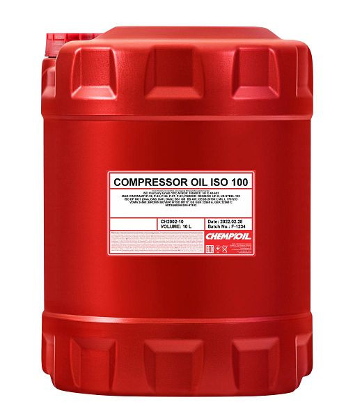 CHEMPIOIL 2902 Kompressoröl ISO 100, VE: 10 l, CH2902-10