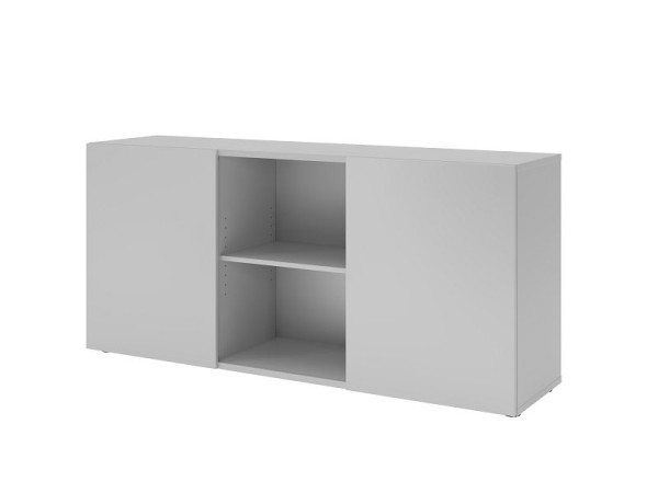 Hammerbacher Sideboard mit Schiebetüren 1780, 2 OH, Korpus: Grau / Front: Grau, 160 x 42 x 74,8 cm (BxTxH), V1780/5/5