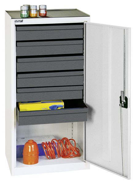 stumpf Werkzeug- und Materialschrank Serie 3000, 7035/7035, 6 Schubladen 100 mm, 3001607