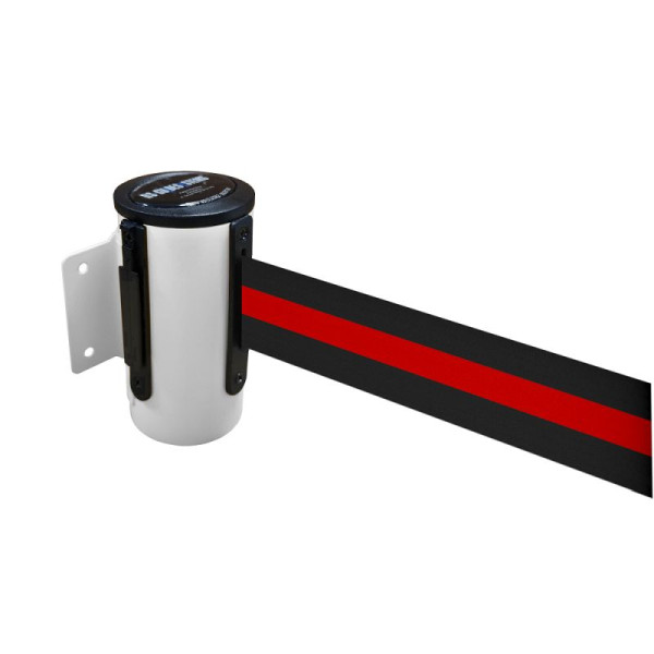 Stein HGS Wandgurtkassette -P-Line Future-, weiß, schwarz/rot/schwarz waagerecht (gestreift), mit Gurtendstück (Standard), 12850m-0602
