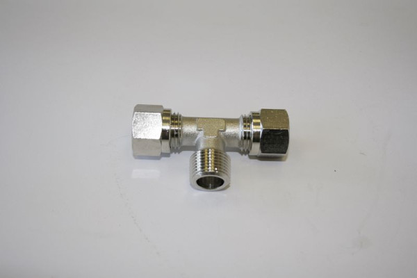 ELMAG T-Stück für Druckleitung Nr. 45 Boy 330/460, 1x AG 3/8' 2x AG M16x1,5 (mit Schneidring 10 mm), 9201262