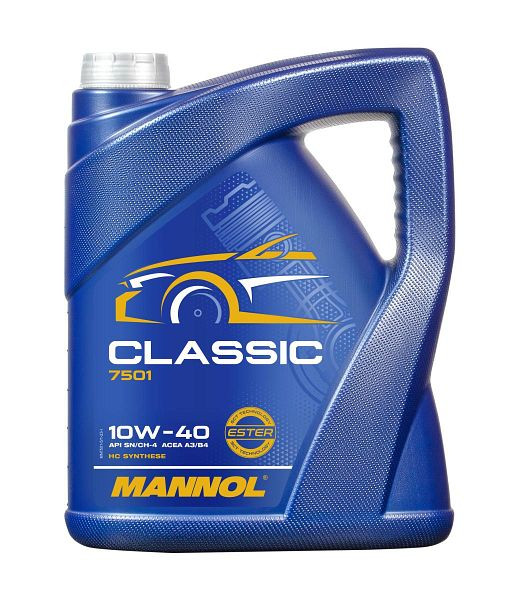MANNOL HC-Synthese-Motoröl 7501 Classic 10W-40, VE: 5 l, MN7501-5