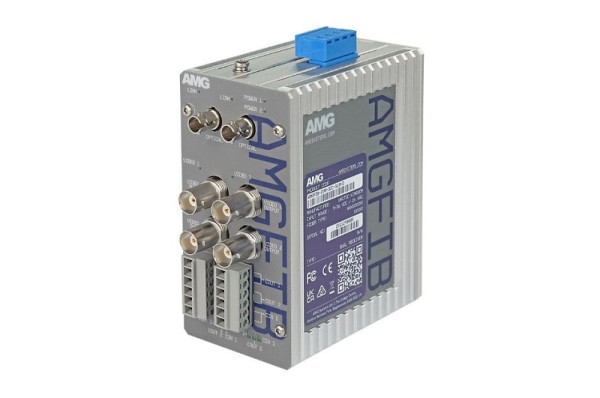 AMG Systems Dual 2-Kanal CVI/TVI/AHD/CVBS Video Empfänger 2x Kontakt in Videorichtung, 1x in Return, Multimode 500m, 1 Faser, 1550nm, AMGFIB-2VR-3CC-M1B-D