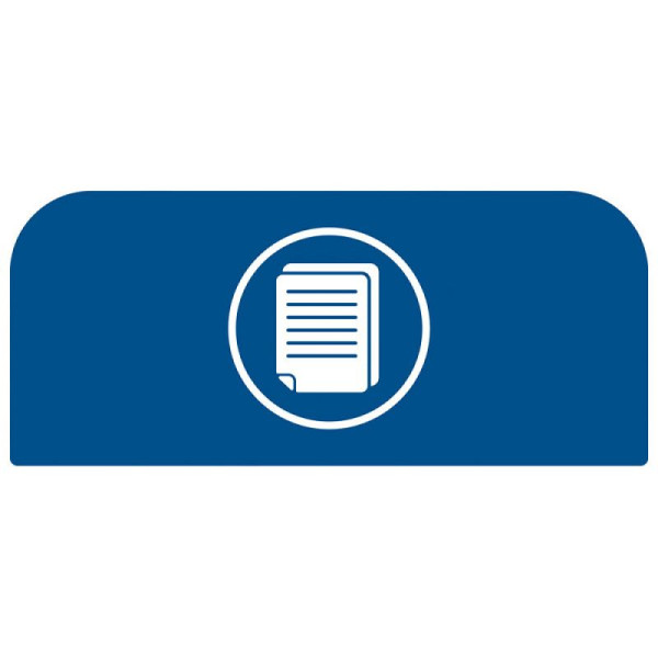 STEIN HGS Configure Recycling-Station Hinweistafel Papier, blau, 57 Liter, DE, 84088.0002