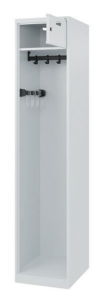 C+P Feuerwehrspind Evolo, Modell PRAKTUS, 1 Abteil, H1850xB400xT500 mm, Lichtgrau, 0492015-12 S10000