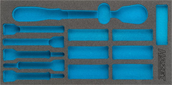 Hazet 2-Komponenten Weichschaum-Einlage, für 4910/13, Abmessungen / Länge: 342 mm x 172 mm Ordnungssystem Größe: 1/3 (342 x 172 mm), 163-340L
