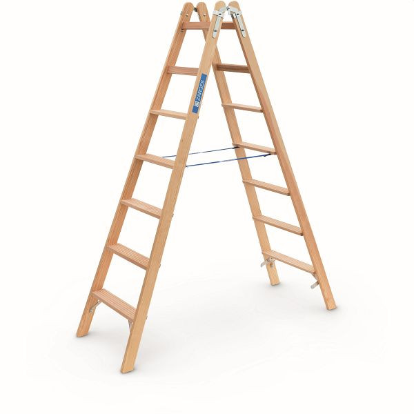 ZARGES Crestastep B - Holz-Stufenleiter 2 x 7 Stufen, 40028