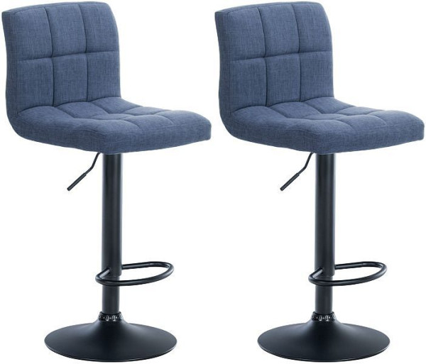 CLP Barhocker Calma Stoff schwarz, blau, VE: 2 Stück, 323632