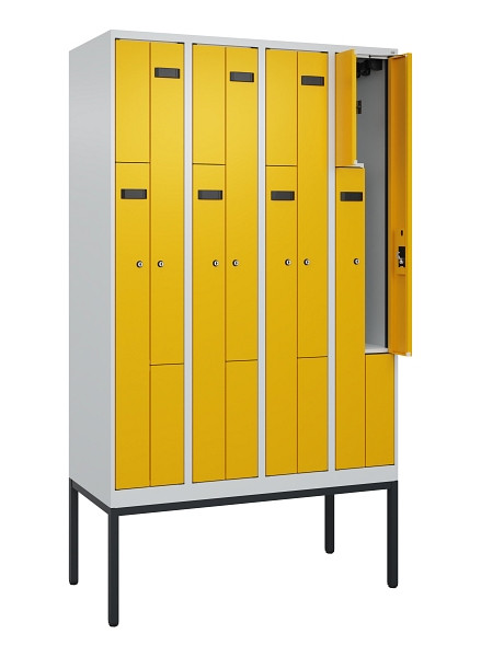 C+P Z-Spind Evolo PLUS, Gestell, 8 Fächer, 2120x1200x500mm, 7035/1004, Zylinderschloss, 0490337-408 S10023