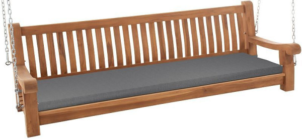 CLP Schaukelbank Joyce mit Sitzkissen 200 cm teak, dunkelgrau, 327263