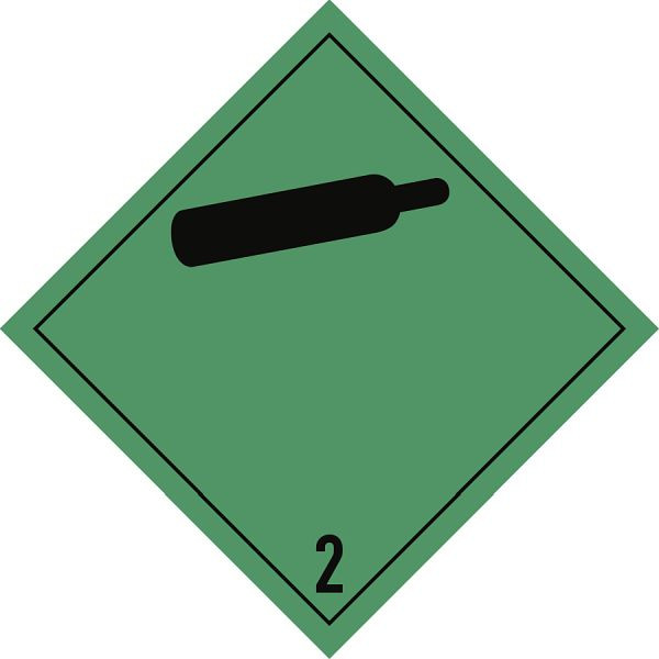 Moedel Gefahrzettel Klasse 2.2, Folie, 100x100 mm, VE: 1000 Stück/Rolle, 65980