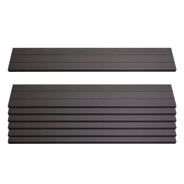 Mendler 7er Set Latten für WPC-Sichtschutz Sarthe, Bretter Windschutz, ca. 1qm, 90cm, anthrazit, 76239+76242