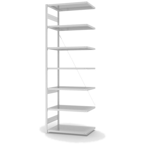 hofe AntiBac Anbauregal, zerlegt, 7 Böden 3000 x 600 x 1000 mm, Antibakterielle Beschichtung in weiß (ähnlich RAL 9016), HKA30610ANT