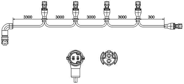 HELLA Anschlussleitung, Seitenmarkierungsleuchte, EasyConn, ADR/GGVS, 8KB 340 820-421