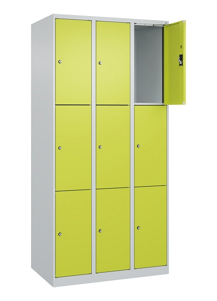 C+P Schließfachschrank Evolo PLUS, 9 Fächer, 1850x900x500mm, 7035/0024, 049000-303 S10015