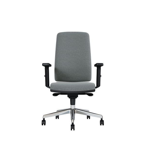 Bisley Bürodrehstuhl Stone, Tiefenverstellbarer Sitz, Mit Armlehnen, Aluminiumfußkreuz, TN9801 concrete, STONETALTN9801