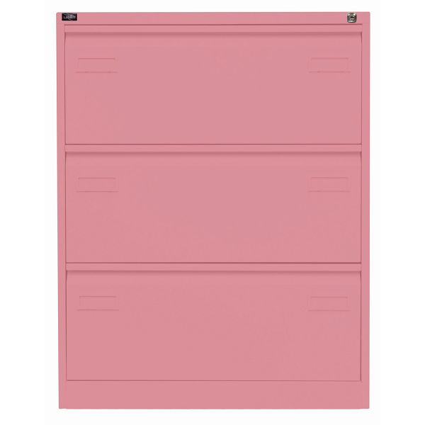 Bisley LIGHT Hängeregistraturschrank LIGHT, doppelbahnig, 3 HR-Schubladen, 601 pink, CDF3601