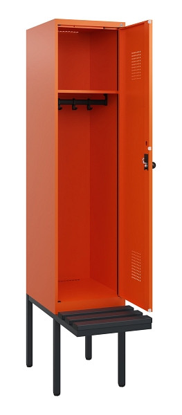 C+P Spind Evolo PLUS, 1 Abteil, 1950x400x815mm, 2004/2004, Drehriegel, Sitzfläche Kunststoff, 0490405-12 S10077