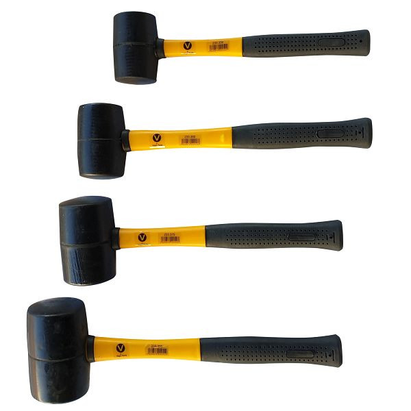 VaGo-Tools 4-teiliges Set Gummihammer 370 / 500 / 700 / 1200 g Hammer Ausbeulhammer, 233-330/350/370/390 je 1_rv